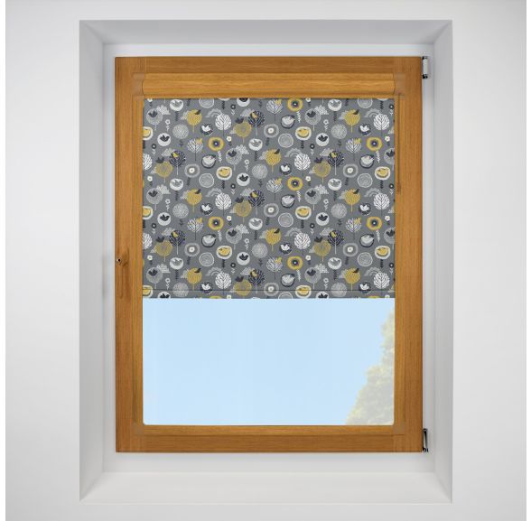 Birdsong midnight Perfect Fit RollerPleated Blind