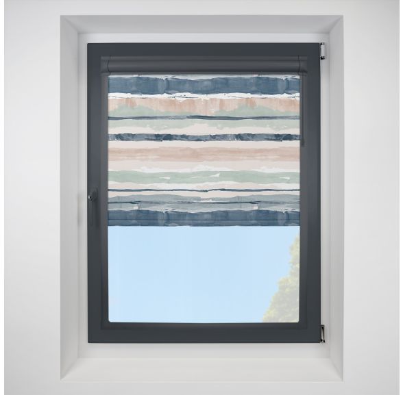 brighton stripe Perfect Fit RollerPleated Blind