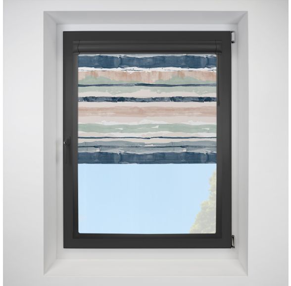 brighton stripe Perfect Fit RollerPleated Blind