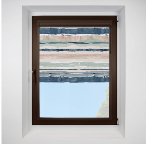 brighton stripe Perfect Fit RollerPleated Blind