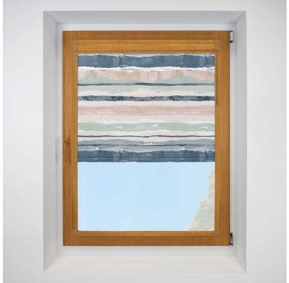 brighton stripe Perfect Fit RollerPleated Blind