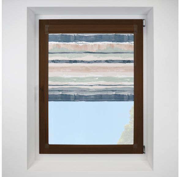 brighton stripe Perfect Fit RollerPleated Blind