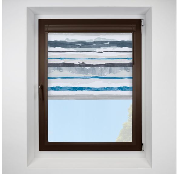 brighton stripe Perfect Fit RollerPleated Blind