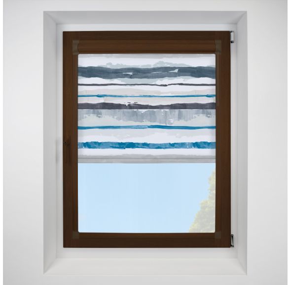 brighton stripe Perfect Fit RollerPleated Blind