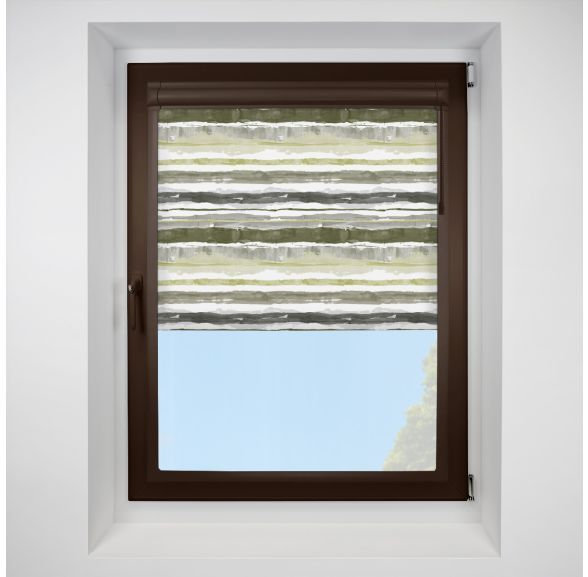 brighton stripe Perfect Fit RollerPleated Blind