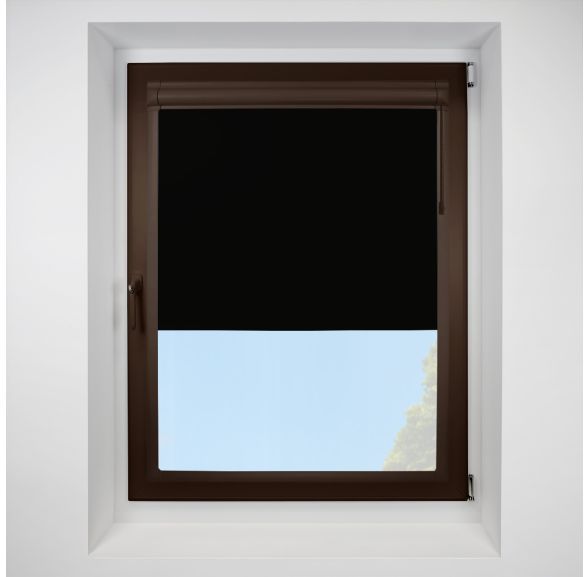 Exlite black Perfect Fit RollerPleated Blind