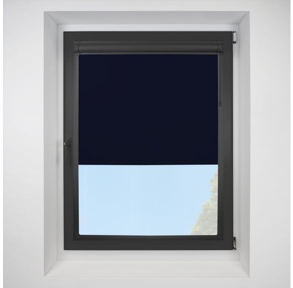 Exlite navy Perfect Fit RollerPleated Blind