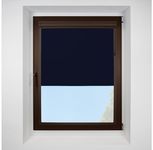 Exlite navy Perfect Fit RollerPleated Blind