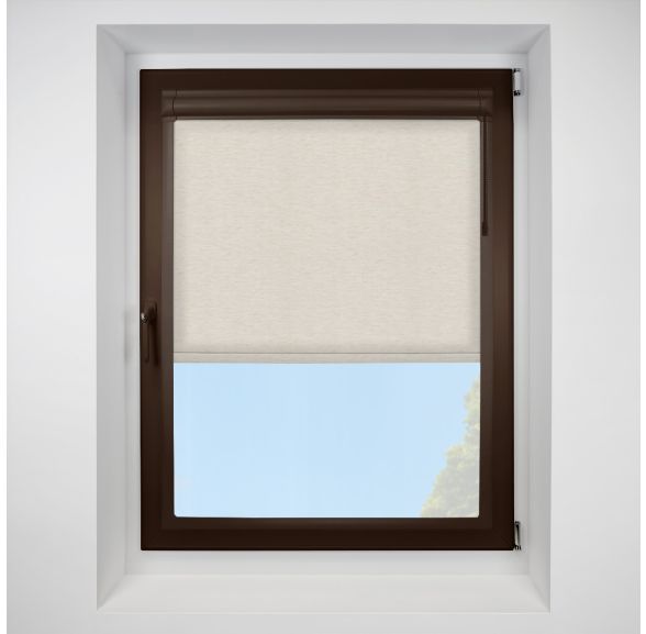 Linenweave-bo Charcoal Perfect Fit RollerPleated Blind