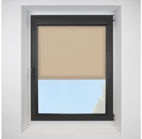 Linenweave-bo sand Perfect Fit RollerPleated Blind