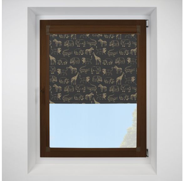 Night Safari gold Perfect Fit RollerPleated Blind Night Safari gold Perfect Fit RollerPleated Blind