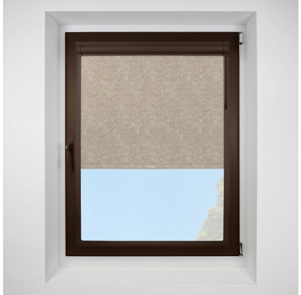 Romany putty Perfect Fit RollerPleated Blind