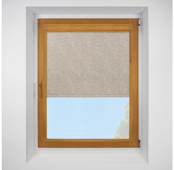 Romany putty Perfect Fit RollerPleated Blind