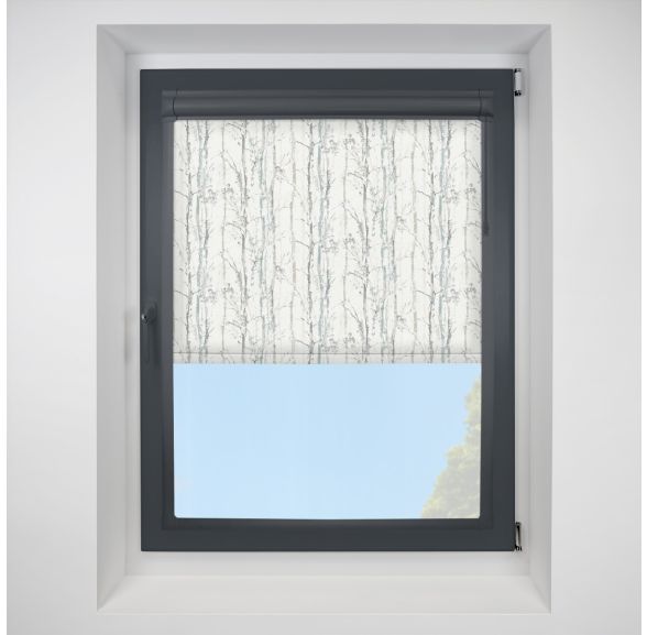 Swedish birch-silver Perfect Fit RollerPleated Blind