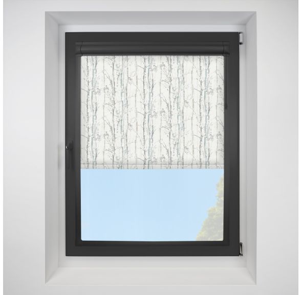 Swedish birch-silver Perfect Fit RollerPleated Blind