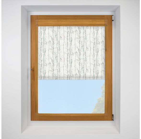 Swedish birch-silver Perfect Fit RollerPleated Blind
