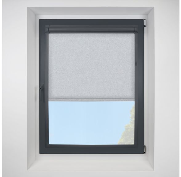 Topaz silver Perfect Fit RollerPleated Blind