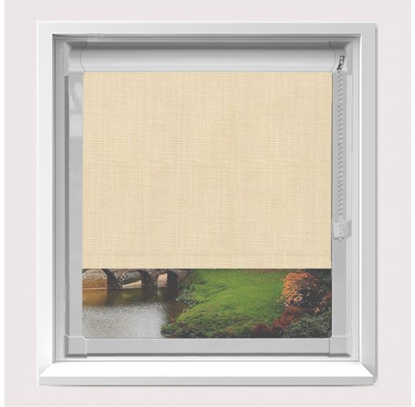 Chain Vermont Linen Pleated Blind With Light Grey frame