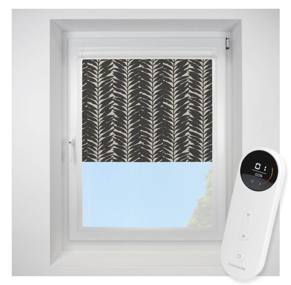 Acacia Blackout Ebony Perfect Fit Roller Motorised Blind