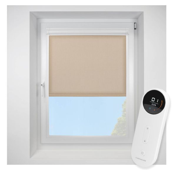 Atlantex ASC Dark Beige Perfect Fit Roller Motorised Blind