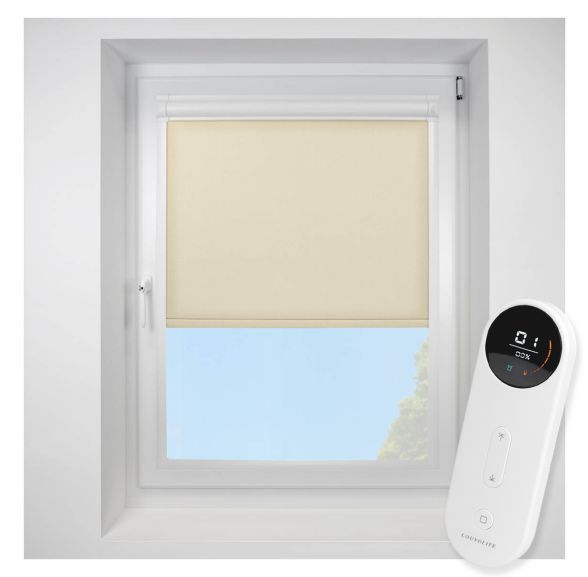 Atlantex Cream Perfect Fit Roller Motorised Blind