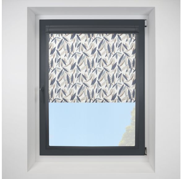 Bamboo Pacific Perfect Fit Roller Motorised Blind with Anthracite Frame