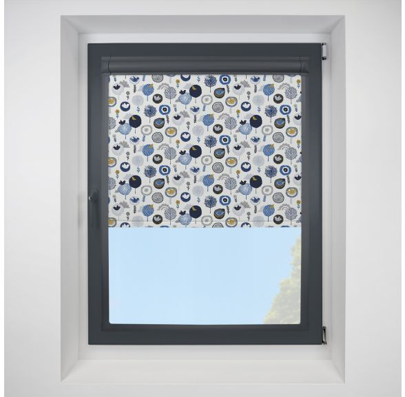 Birdsong Daybreak Perfect Fit Roller Motorised Blind with Anthracite Frame