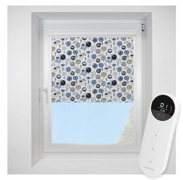 Birdsong Daybreak Perfect Fit Roller Motorised Blind