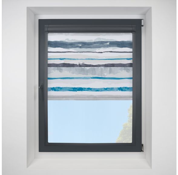 Como Lago Perfect Fit Roller Motorised Blind with Anthracite Frame