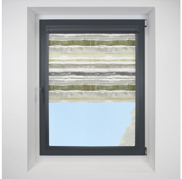 Como Verde Perfect Fit Roller Motorised Blind with Anthracite Frame