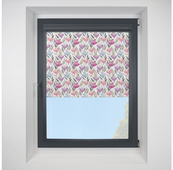 Ophelia Breeze Perfect Fit Roller Motorised Blind with Anthracite Frame