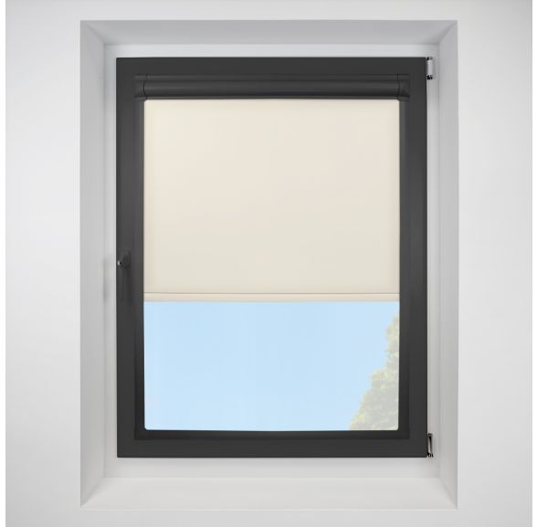 Pop Alabaster Perfect Fit Roller Motorised Blind with Neutral Frame