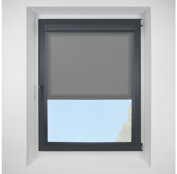 Pop Flint Perfect Fit Roller Motorised Blind with Anthracite Frame