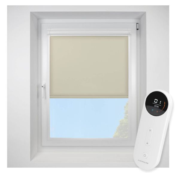 Pop Oatmeal Perfect Fit Roller Motorised Blind