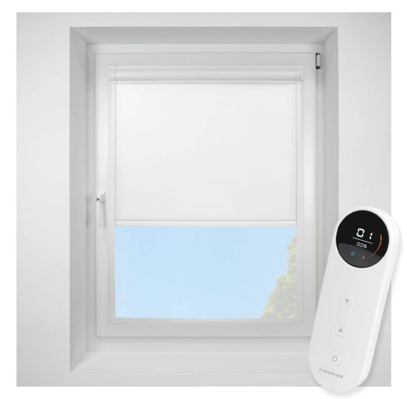 Pop White Perfect Fit Roller Motorised Blind