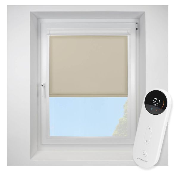 Splash Beige Perfect Fit Roller Motorised Blind