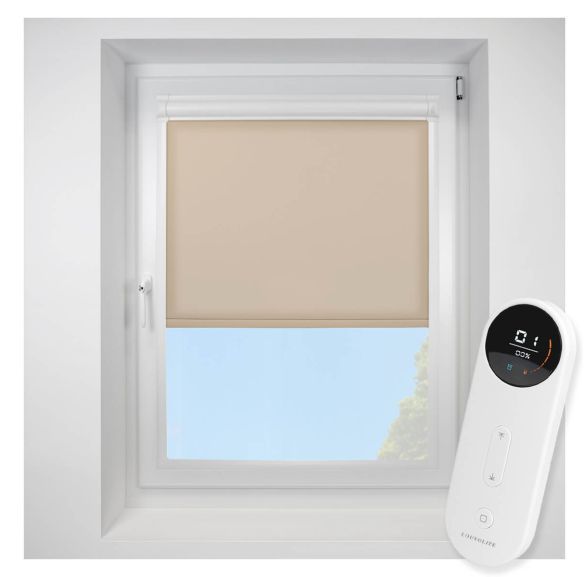 Splash Cashew Perfect Fit Roller Motorised Blind