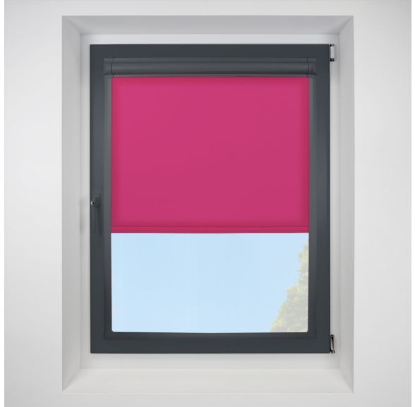 Splash Lipstick Perfect Fit Roller Motorised Blind with Anthracite Frame