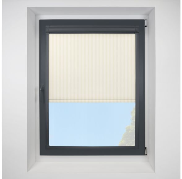 Strata ASC Calico Perfect Fit Roller Motorised Blind with Anthracite Frame