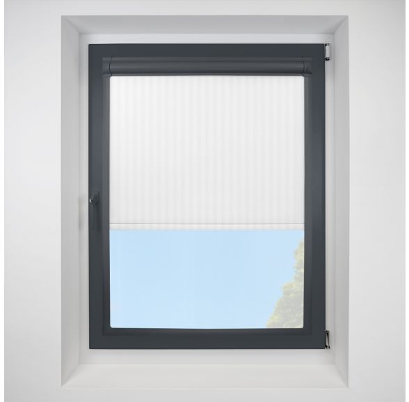 Strata ASC Snowdrop Perfect Fit Roller Motorised Blind with Anthracite Frame