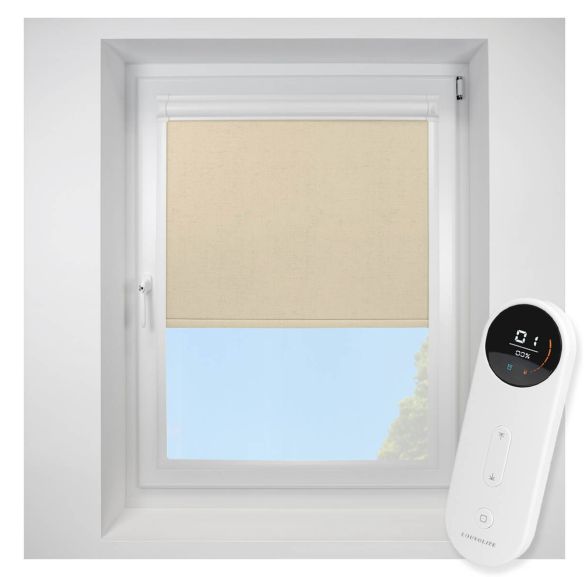 Vermont Linen Perfect Fit Roller Motorised Blind Vermont Linen Perfect Fit Roller Motorised Blind