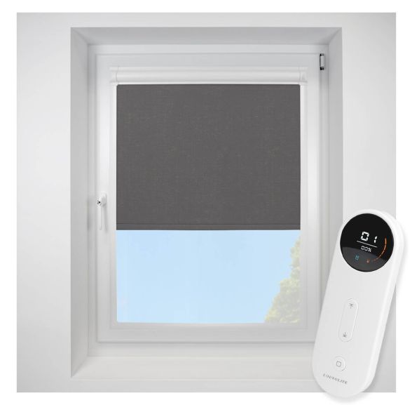 Vermont Slate Perfect Fit Roller Motorised Blind Vermont Slate Perfect Fit Roller Motorised Blind
