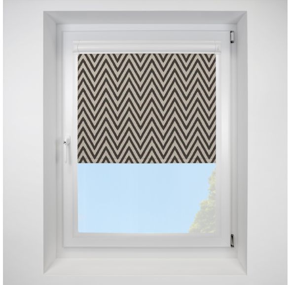 Ziggy Blackout Charcoal Perfect Fit Roller Motorised Blind