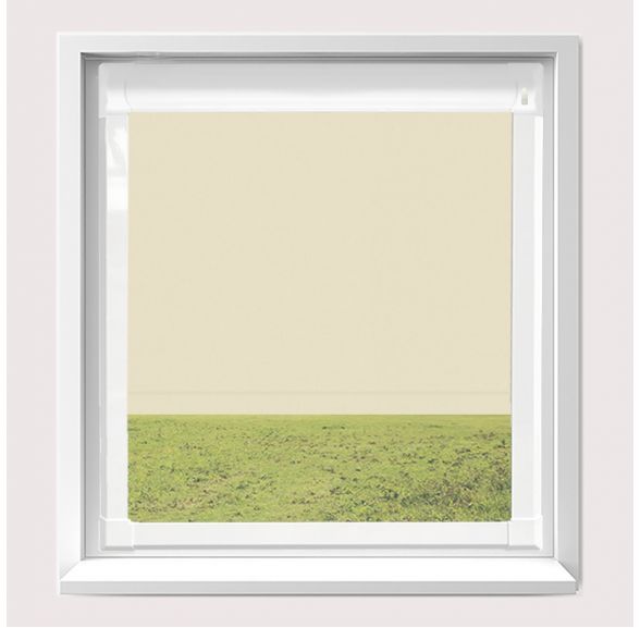 Motorised Banlight Duo Fr Vanilla Motorised Perfect Fit Roller Blind With White Frame