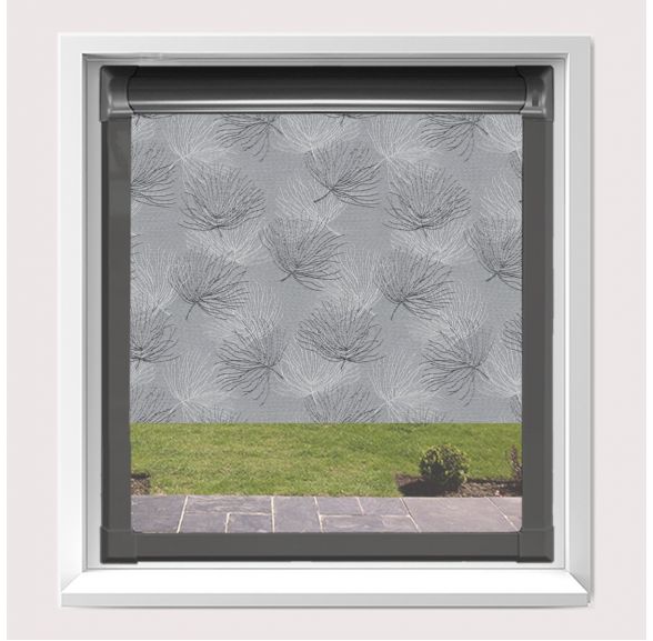 Motorised Bonsai Fig Motorised Perfect Fit Roller Blind With Anthracite Grey Frame Motorised Bonsai Fig Motorised Perfect Fit Roller Blind With Anthracite Grey Frame