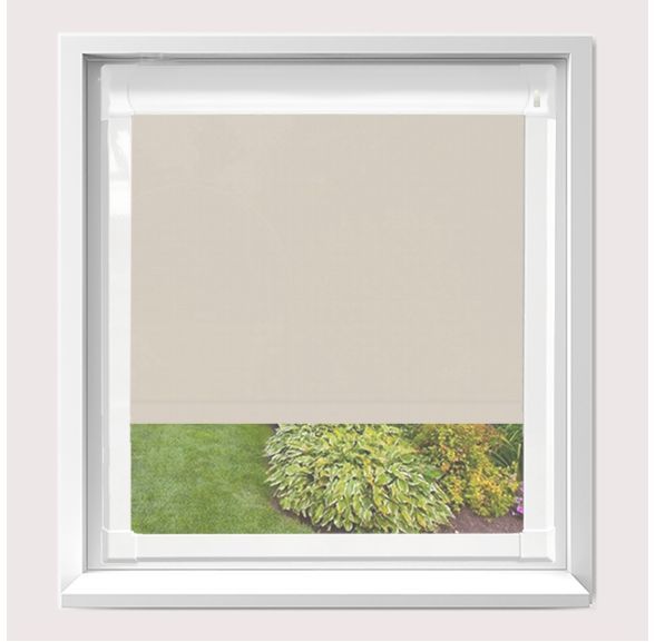 Motorised Splash Modesty Motorised Perfect Fit Roller Blind With White Frame