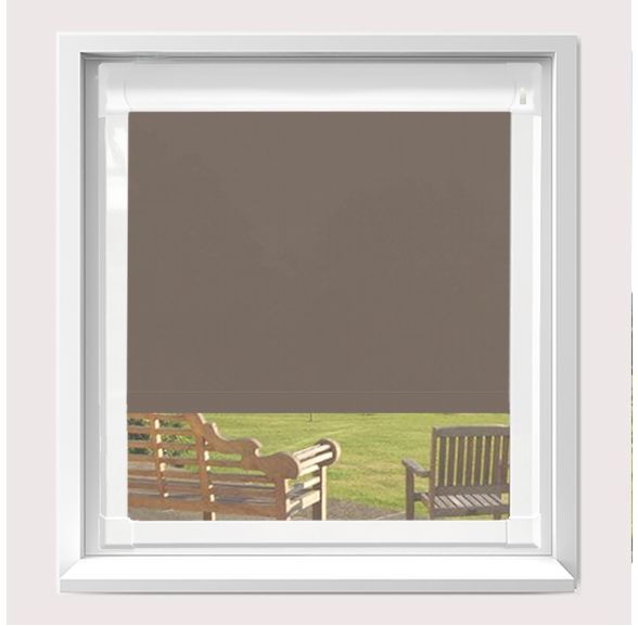 Motorised Splash Portabello Motorised Perfect Fit Roller Blind With White Frame