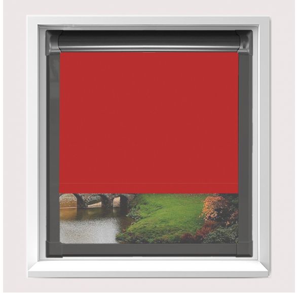 Motorised Splash Scarlett Motorised Perfect Fit Roller Blind With Anthracite Grey Frame Motorised Splash Scarlett Motorised Perfect Fit Roller Blind With Anthracite Grey Frame