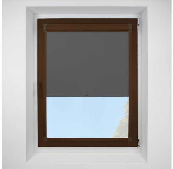 Banlight Duo Fr-bo charcoal Perfect Fit RollerPleated Blind