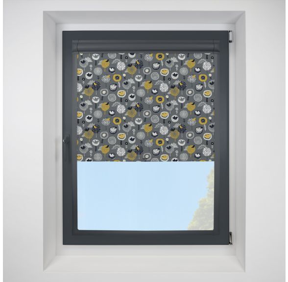 Birdsong midnight Perfect Fit RollerPleated Blind